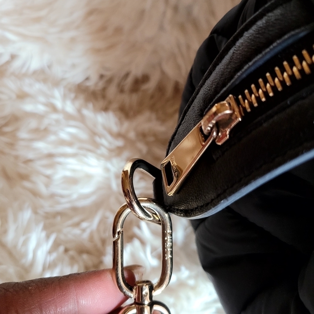 Furla Nylon Puffer Tote Black - Picture 3 of 14